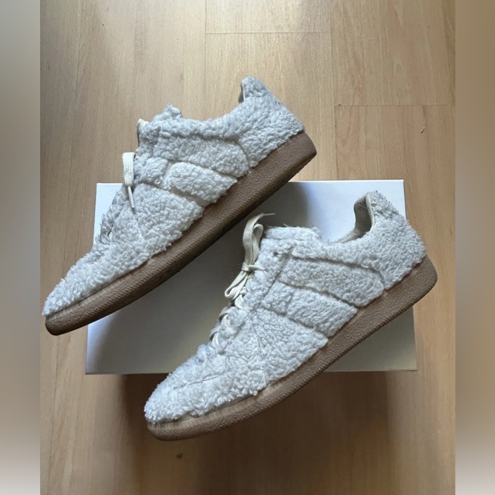 Maison Margiela Beige Sherpa GAT Sneakers